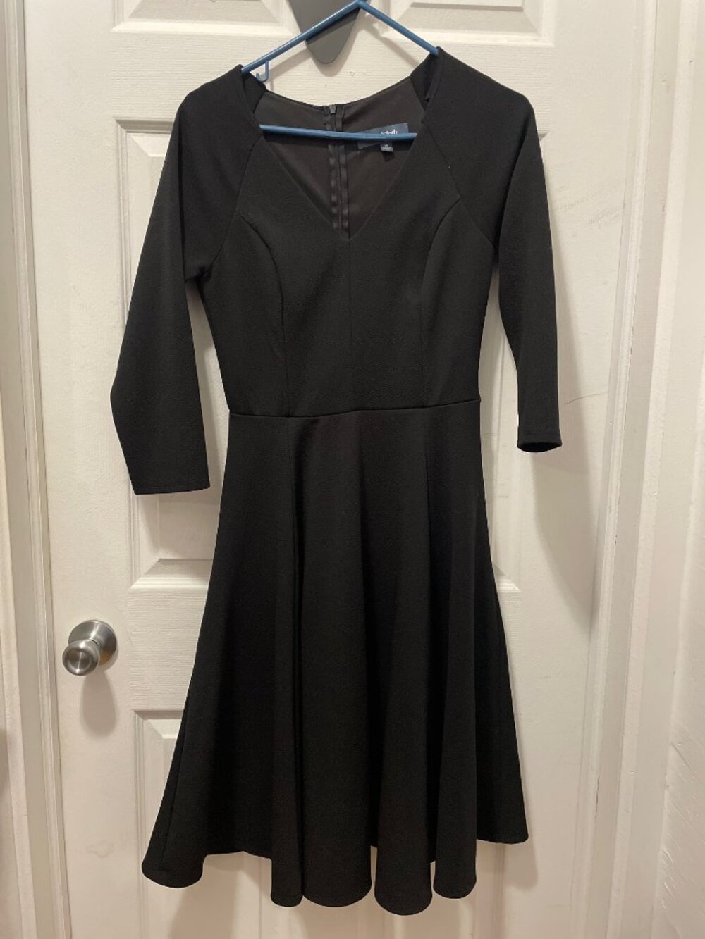 Modcloth Black 3/4 Sleeve Vintage Style Dress M